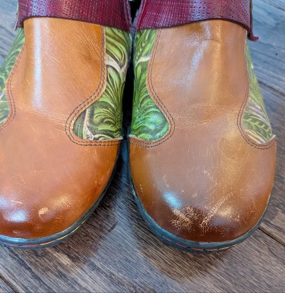 Socofy Art to Wear Boho Leather Shoes Size 42 (11) - Picture 3 of 10